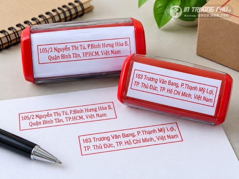Mẫu con dấu địa chỉ 1 d&ograve;ng 