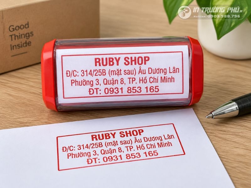 Mẫu con dấu địa chỉ 2 d&ograve;ng 