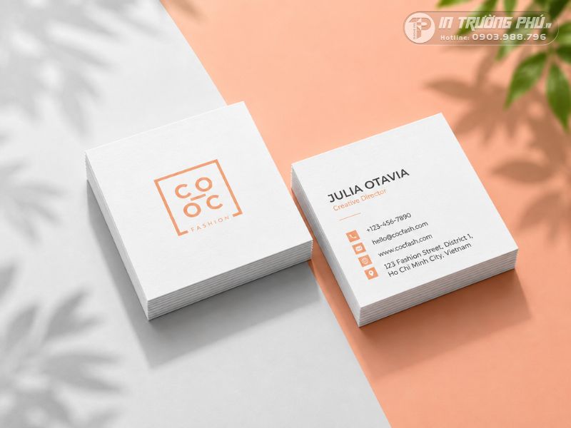 Danh thiếp vu&ocirc;ng chuẩn thiết kế
