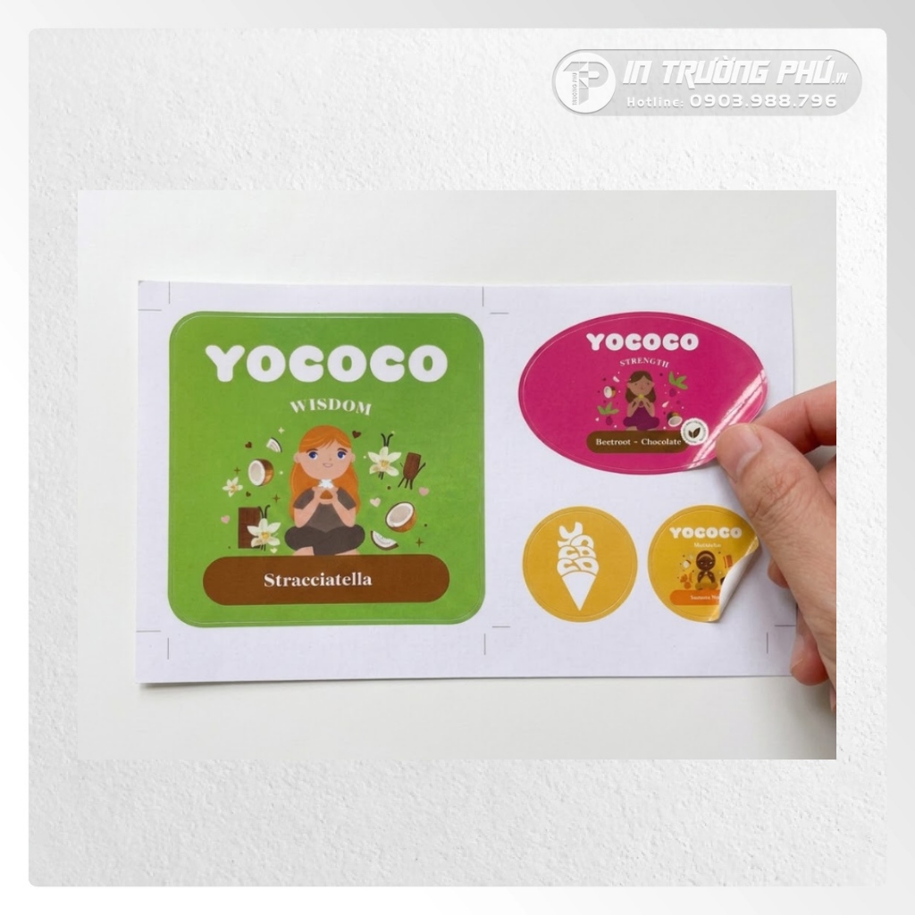 Decal Giấy Cán Bóng