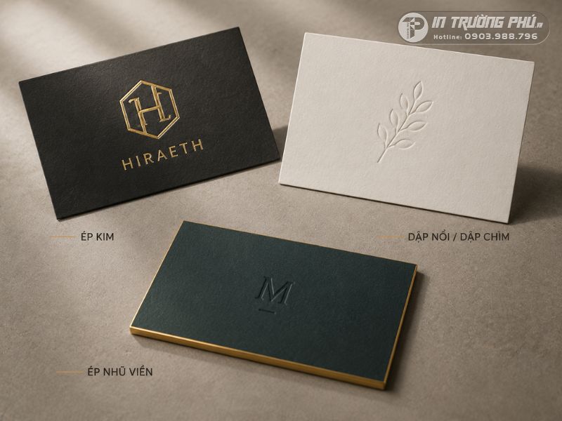 C&aacute;c kỹ thuật gia c&ocirc;ng danh thiếp giấy mỹ thuật