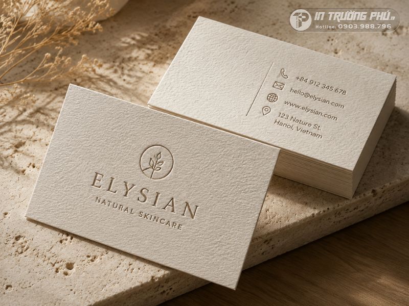 In danh thiếp giấy mỹ thuật nh&aacute;m, sần&nbsp;