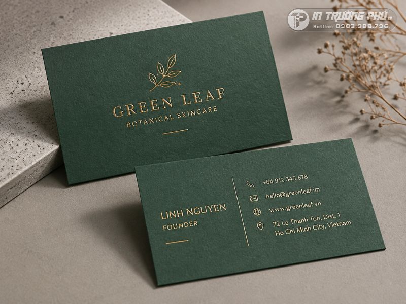 In danh thiếp giấy mỹ thuật m&agrave;u