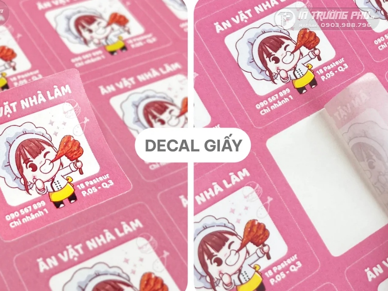 Mẫu tem decal giấy d&aacute;n hộp thực phẩm kh&ocirc; v&agrave; t&uacute;i giấy đ&oacute;ng g&oacute;i