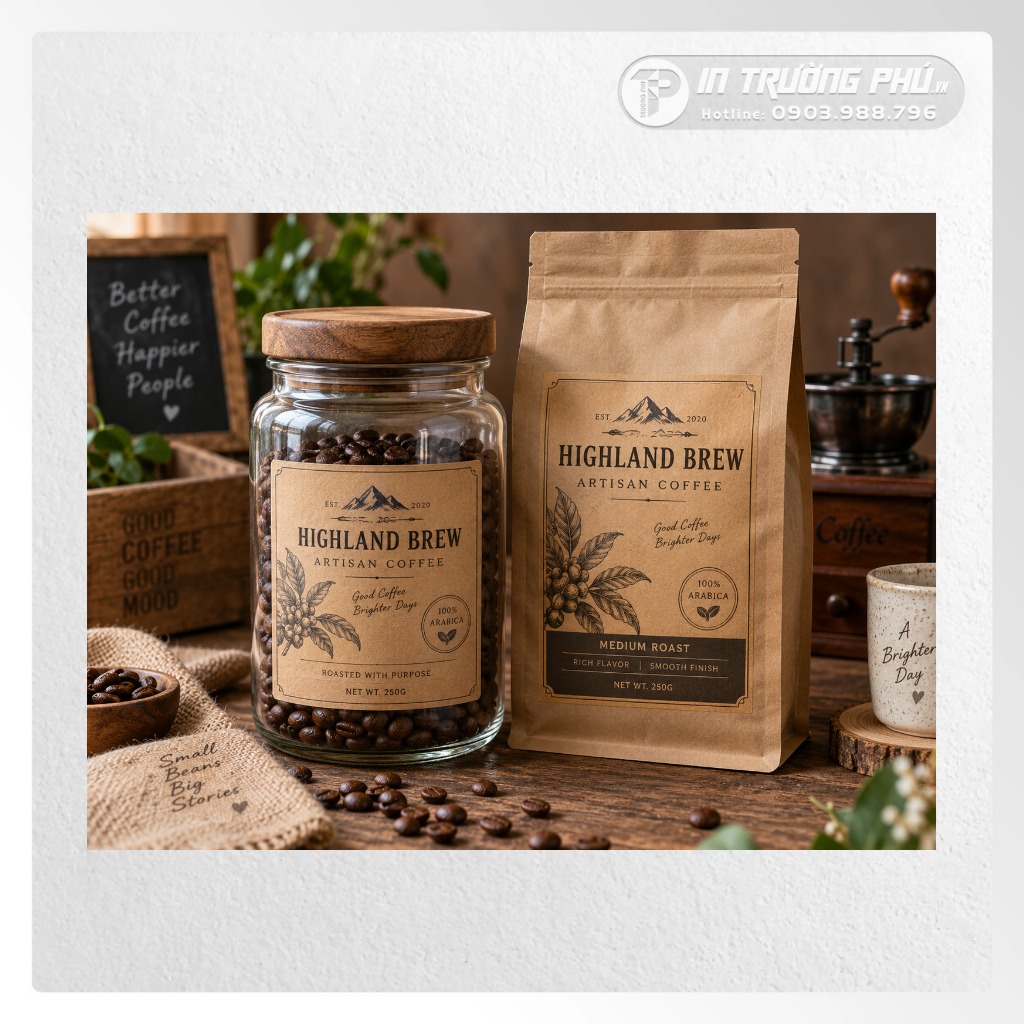 Nhãn Decal giấy Kraft