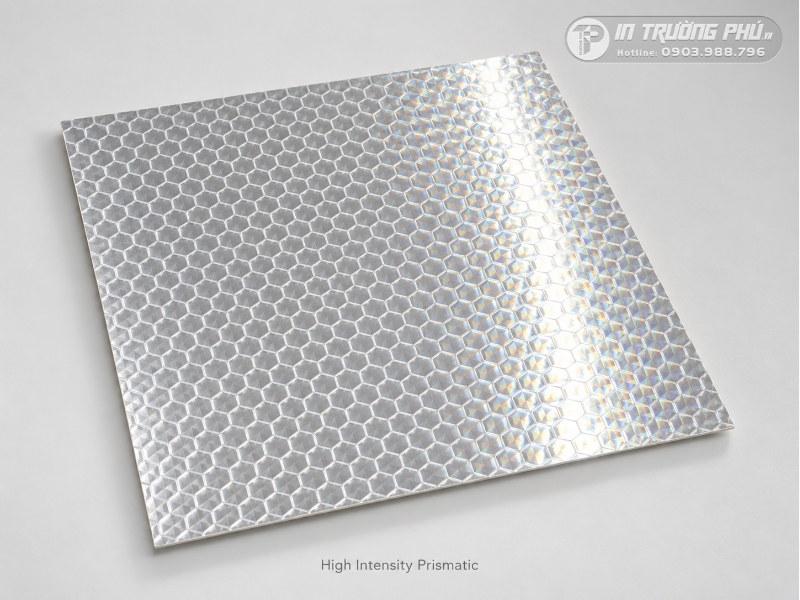 Mẫu tem decal phản quang quang kỹ thuật số tổ ong