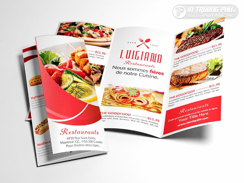 Menu dạng gấp 3 cuốn