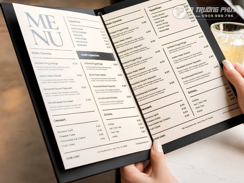 Menu nhựa