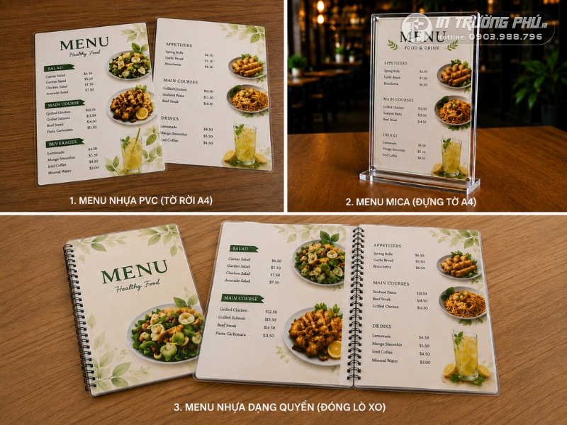 In menu nhựa