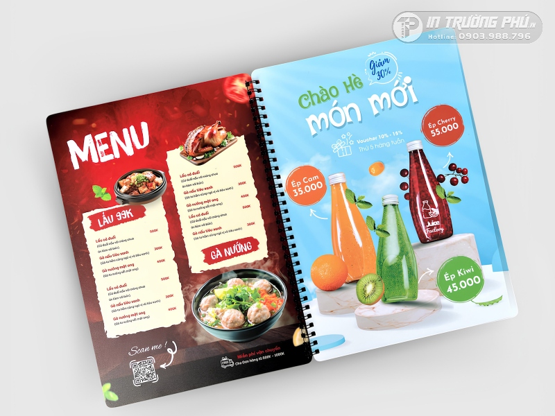 In menu nhựa