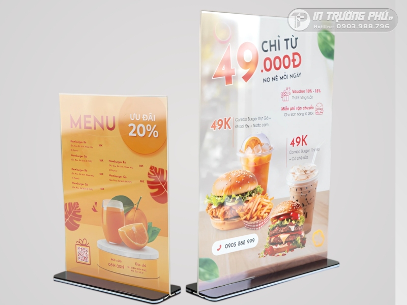 In menu nhựa