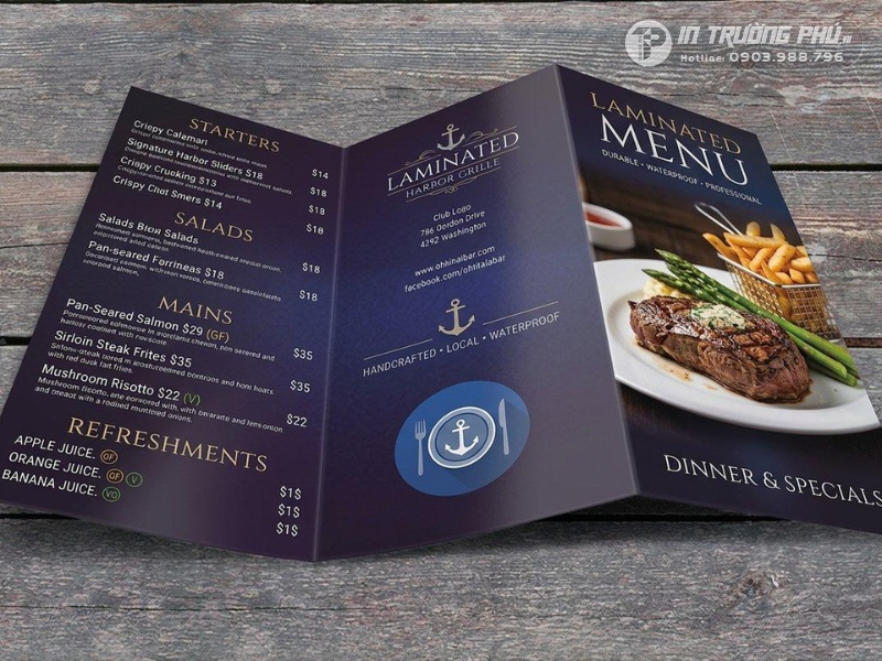 In menu nhựa