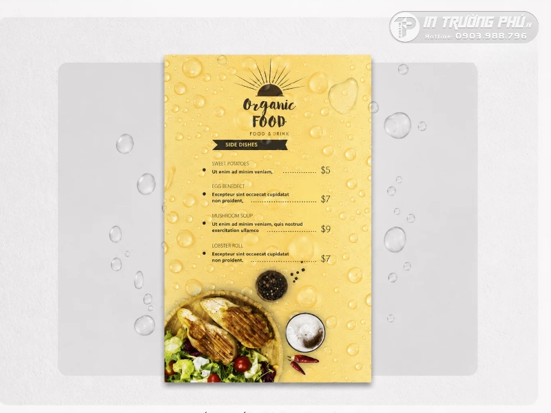 In menu nhựa