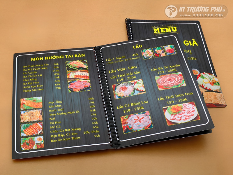 In menu nhựa