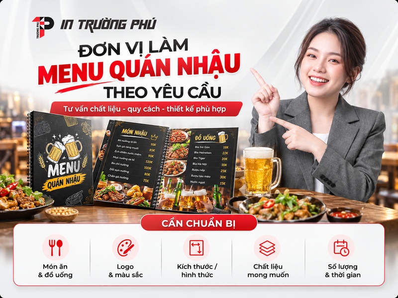 Menu qu&aacute;n nhậu đẹp