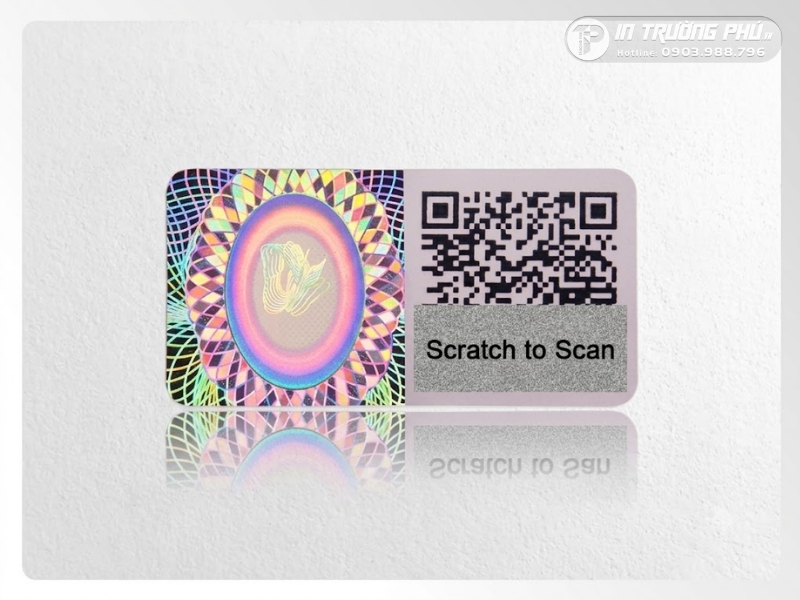 Tem 7 m&agrave;u t&iacute;ch hợp m&atilde; QR Code phủ c&agrave;o x&aacute;c thực th&ocirc;ng minh