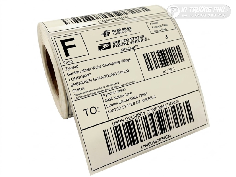 Cuộn Decal giấy in tem m&atilde; vạch