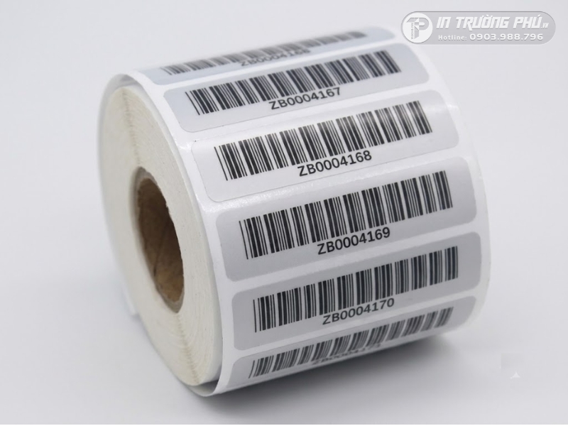 Cuộn Decal nhựa in tem m&atilde; vạch
