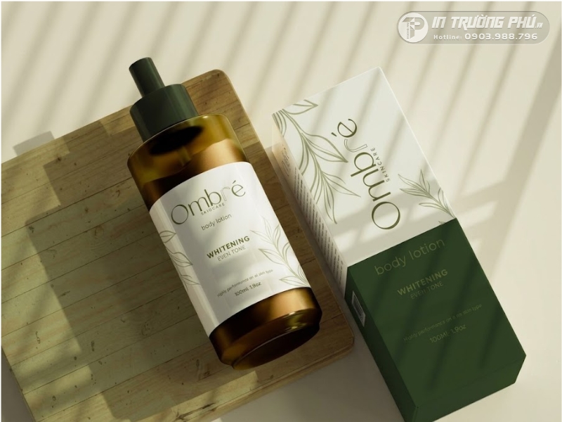 Tem Decal giấy cắt thẳng d&aacute;n chai