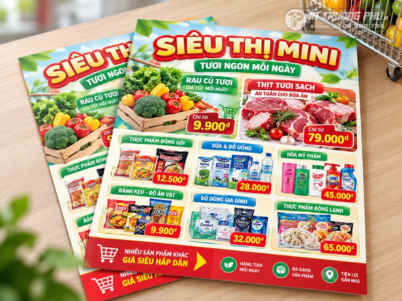 Thiết kế tờ rơi si&ecirc;u thị mini