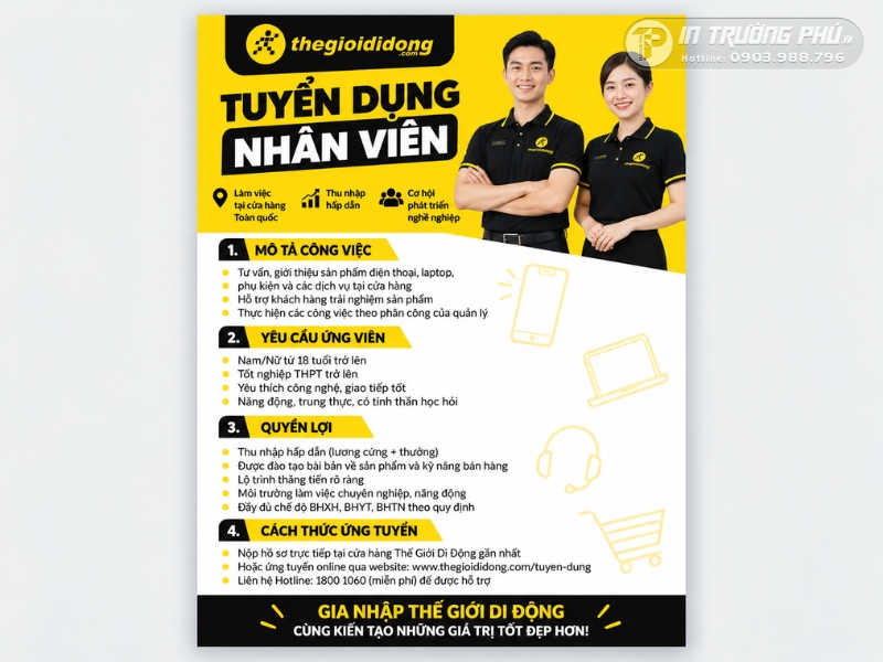 Tờ rơi tuyển dụng nh&acirc;n vi&ecirc;n b&aacute;n h&agrave;ng