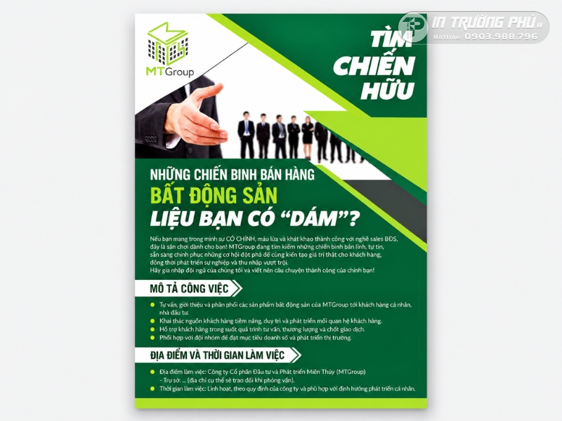 In tờ rơi tuyển dụng
