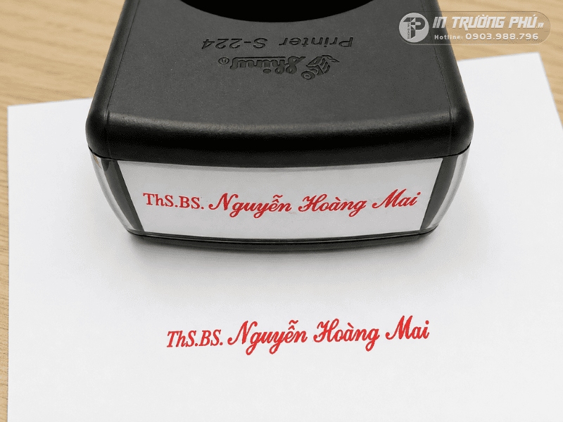 khắc dấu t&ecirc;n cho b&aacute;c sĩ