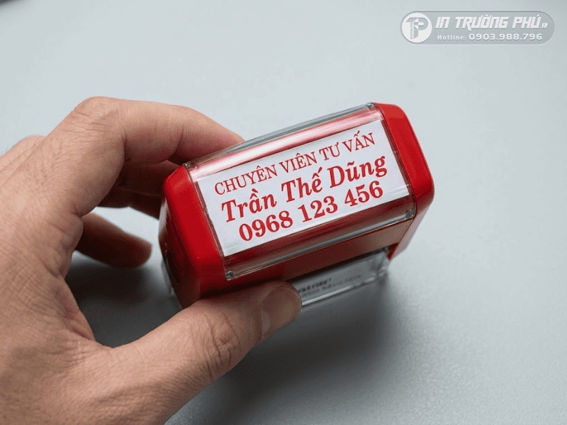 mẫu dấu t&ecirc;n v&agrave; số điện thoại