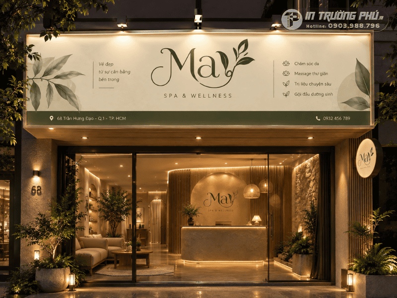 mẫu biển bạt spa đẹp