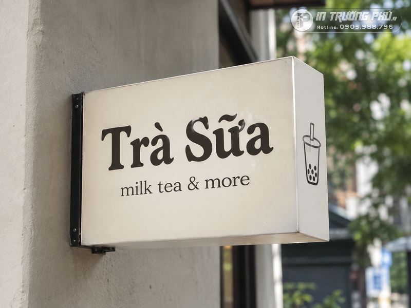 Biển vẫy qu&aacute;n tr&agrave; sữa