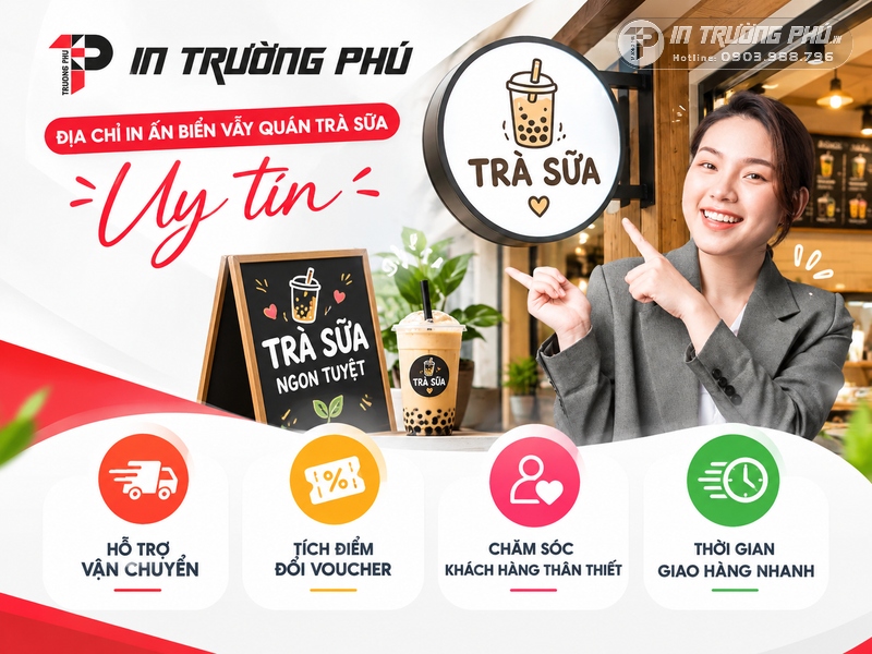 Biển vẫy qu&aacute;n tr&agrave; sữa