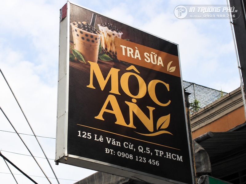 Biển vẫy qu&aacute;n tr&agrave; sữa