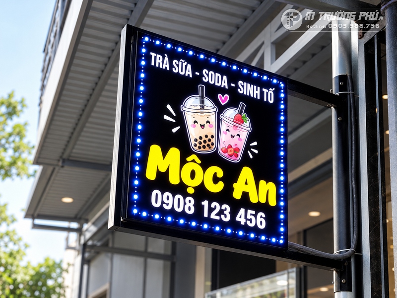 Biển vẫy qu&aacute;n tr&agrave; sữa