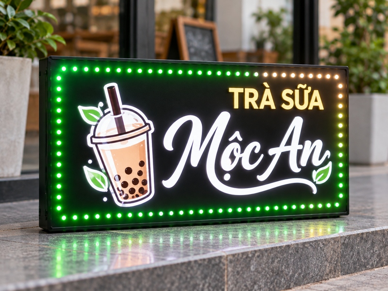 Biển vẫy qu&aacute;n tr&agrave; sữa