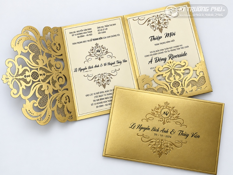 Mẫu thiệp cưới đẹp sang trọng