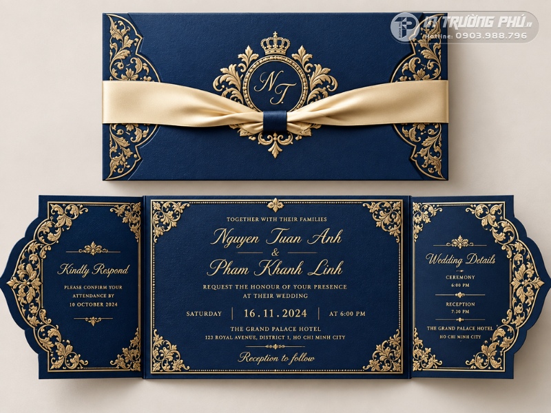 Mẫu thiệp cưới đẹp sang trọng