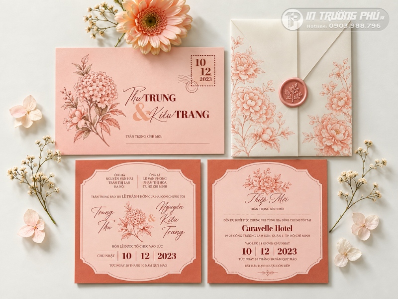 Mẫu thiệp cưới đẹp đơn giản