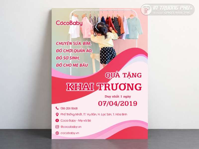 Mẫu tờ rơi quảng c&aacute;o khai trương shop quần &aacute;o