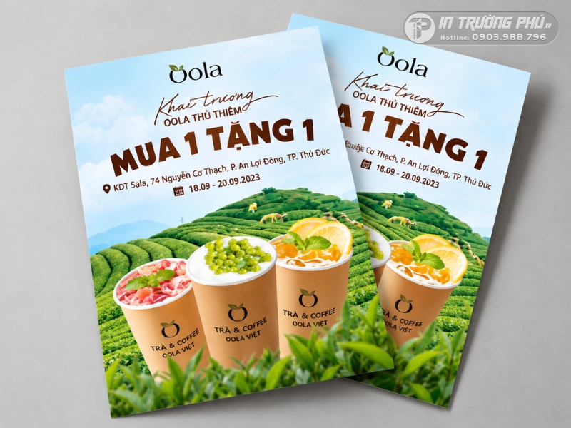 Tờ rơi khai trương qu&aacute;n cafe sang trọng