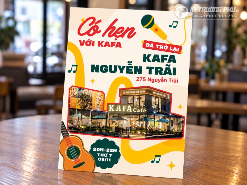 Mẫu 3: Tờ rơi qu&aacute;n cafe ấn tượng