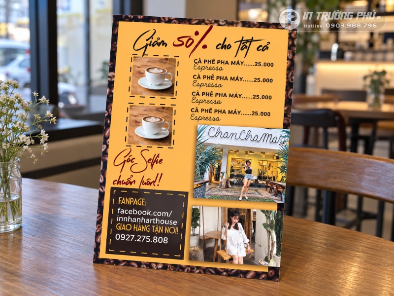 Mẫu tờ rơi quảng c&aacute;o khai trương qu&aacute;n cafe 