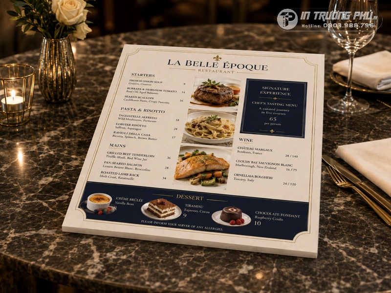 Menu bồi formex