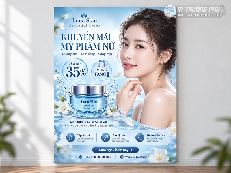 Poster khuyến m&atilde;i mỹ phẩm