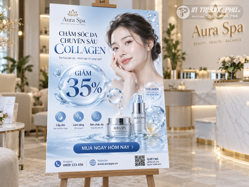 Poster khai trương spa