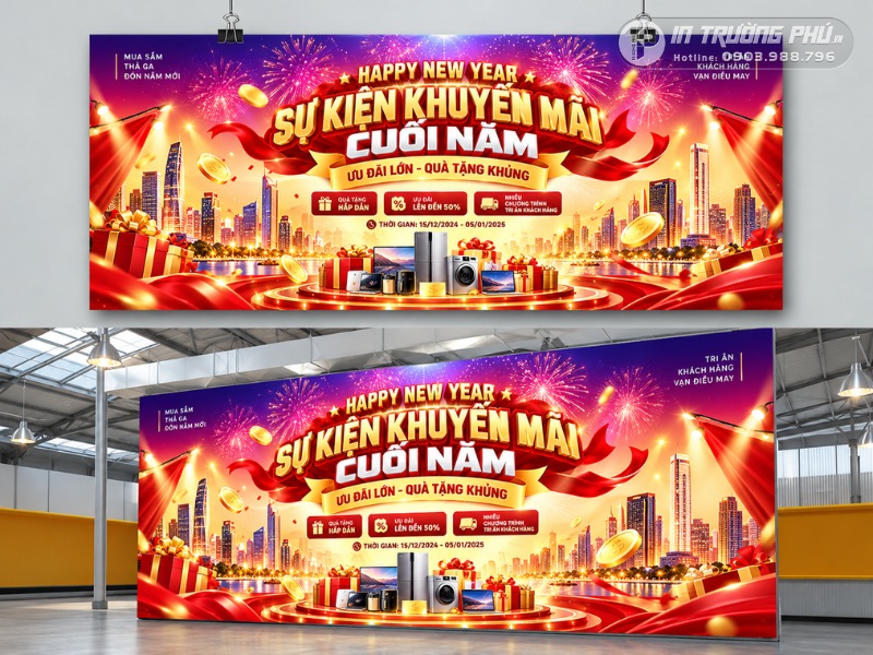 Thiết kế poster sự kiện khuyến m&atilde;i cuối năm