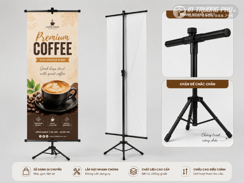 Standee ch&acirc;n đứng