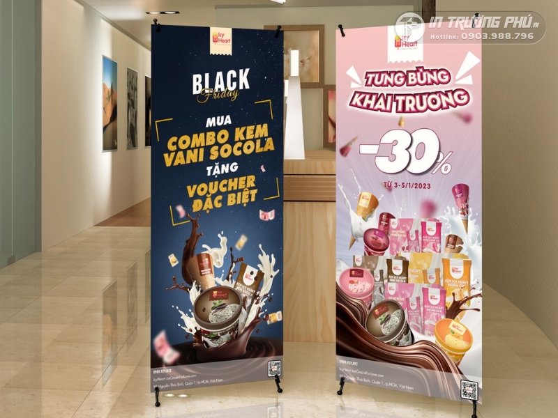 In standee chữ X