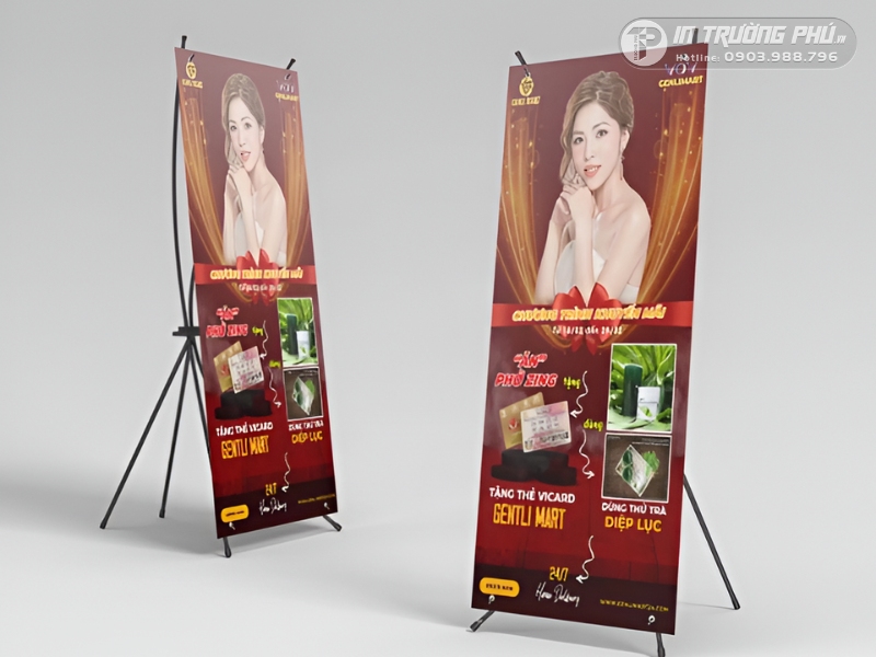 In standee chữ X
