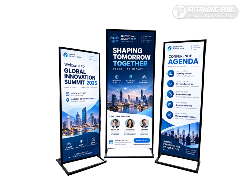 Standee trong buổi hội nghị