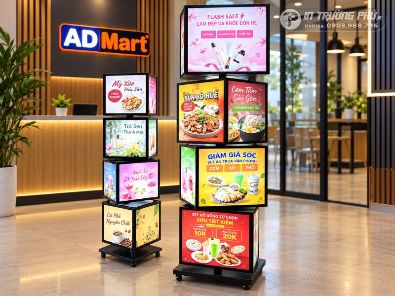 standee hộp đ&egrave;n